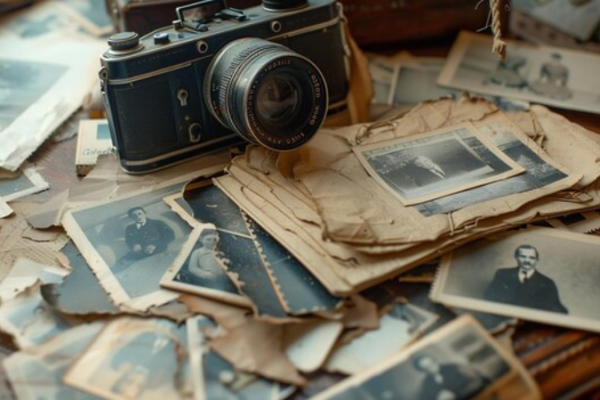 brown pigment in vintage photos