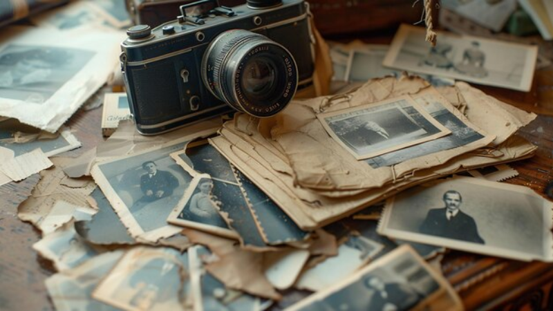 brown pigment in vintage photos